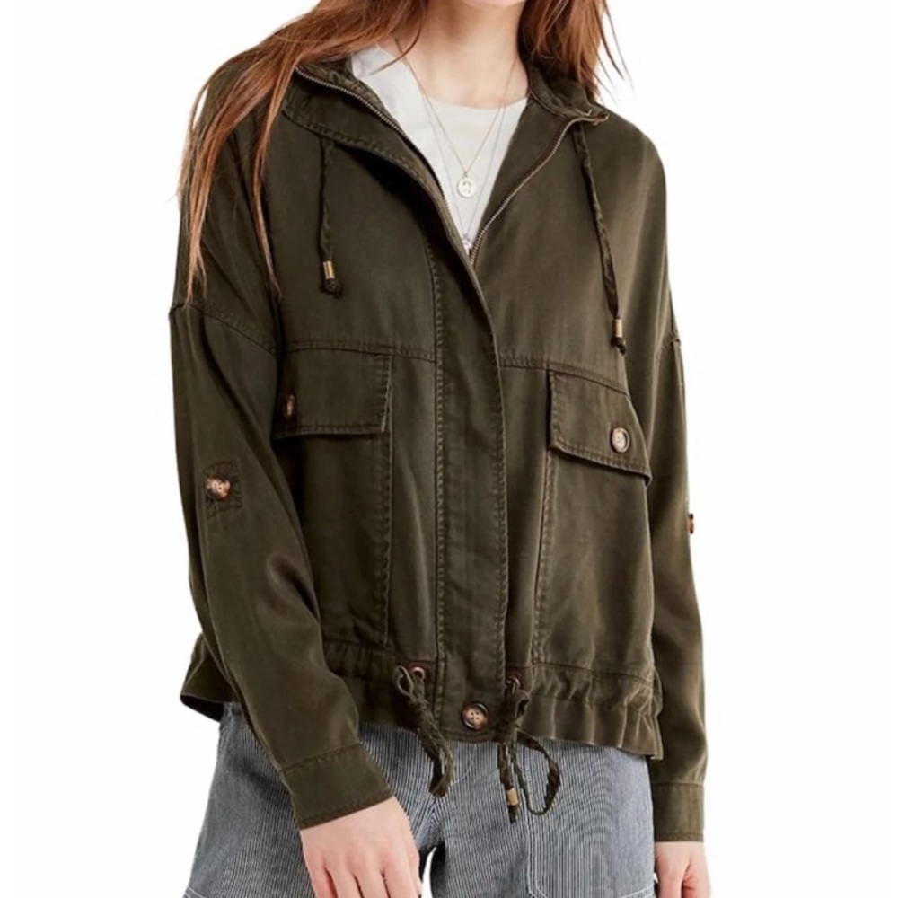 Urban Outfitters Pepita Drawstring Jacket